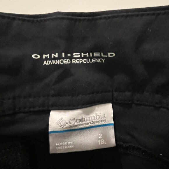 Columbia Anytime Outdoor Capri Women's Omni Shield Black Size 2 Drawstring - Picture 3 of 5